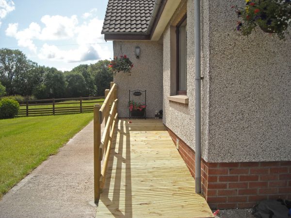 Custom Wood Ramp Installation